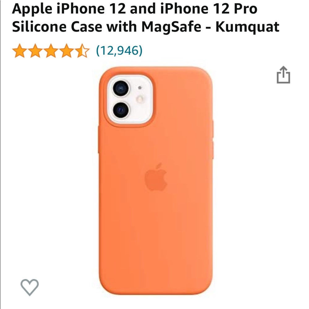 Like new kumquat orange iPhone 12 silicone case